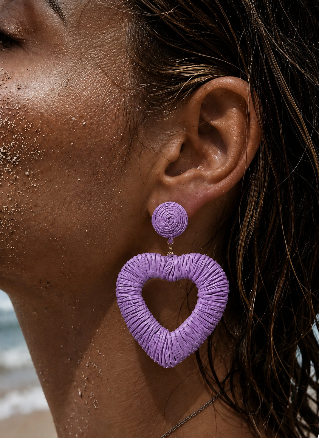 BOUCLES D'OREILLES ALIETTE MAUVE