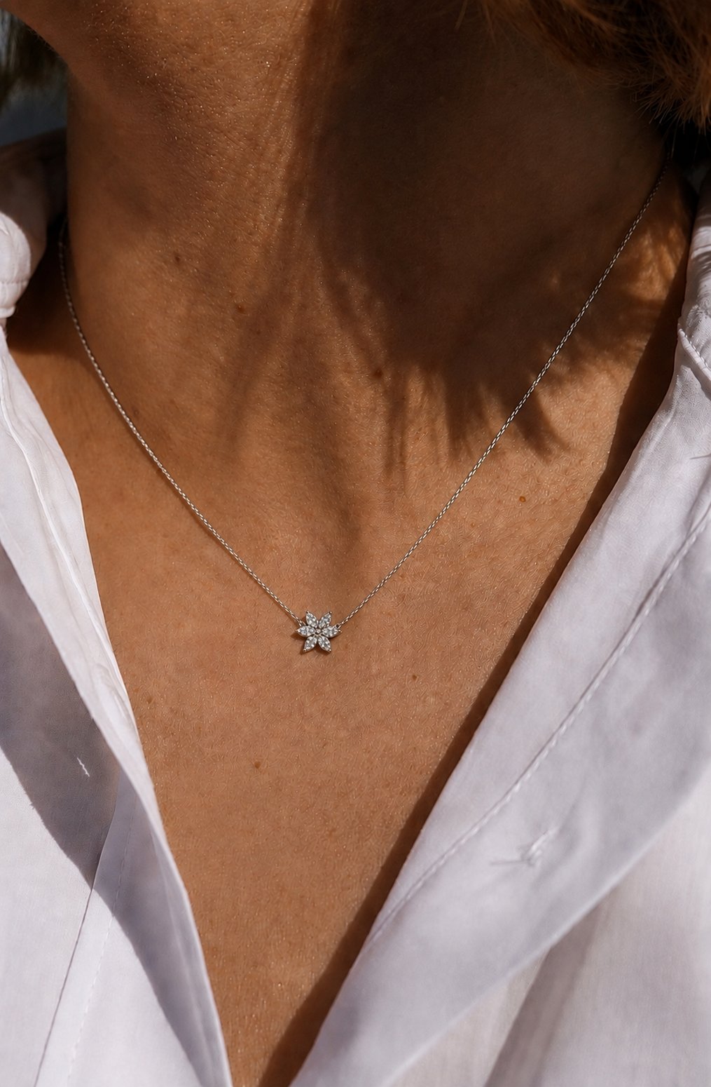 COLLIER EDELWEISS ARGENT