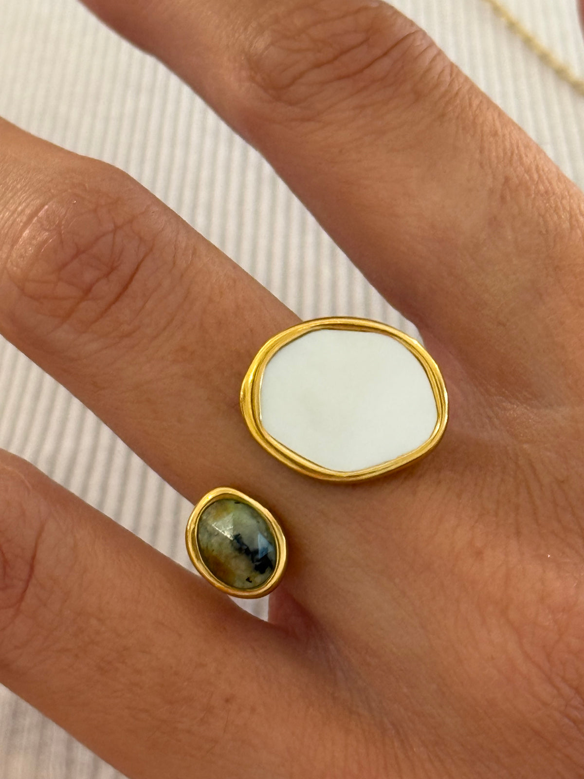 BAGUE QUITTERIE TURQUOISE AFRICAINE