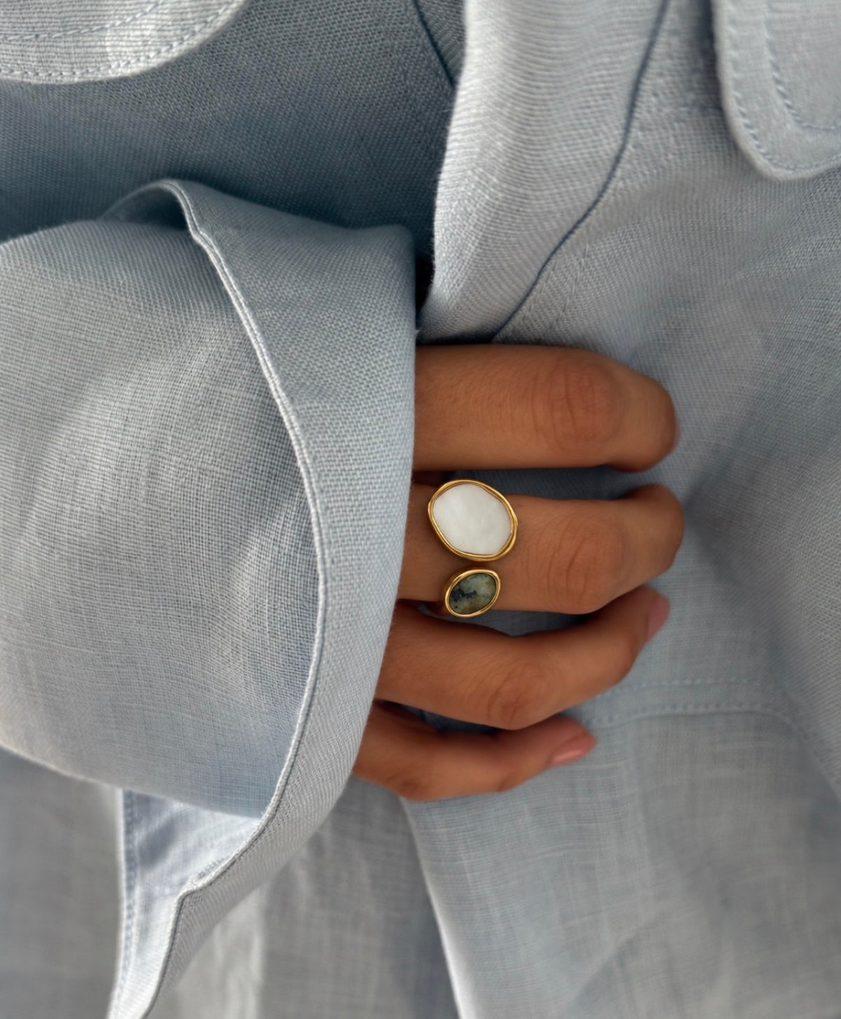 BAGUE QUITTERIE TURQUOISE AFRICAINE