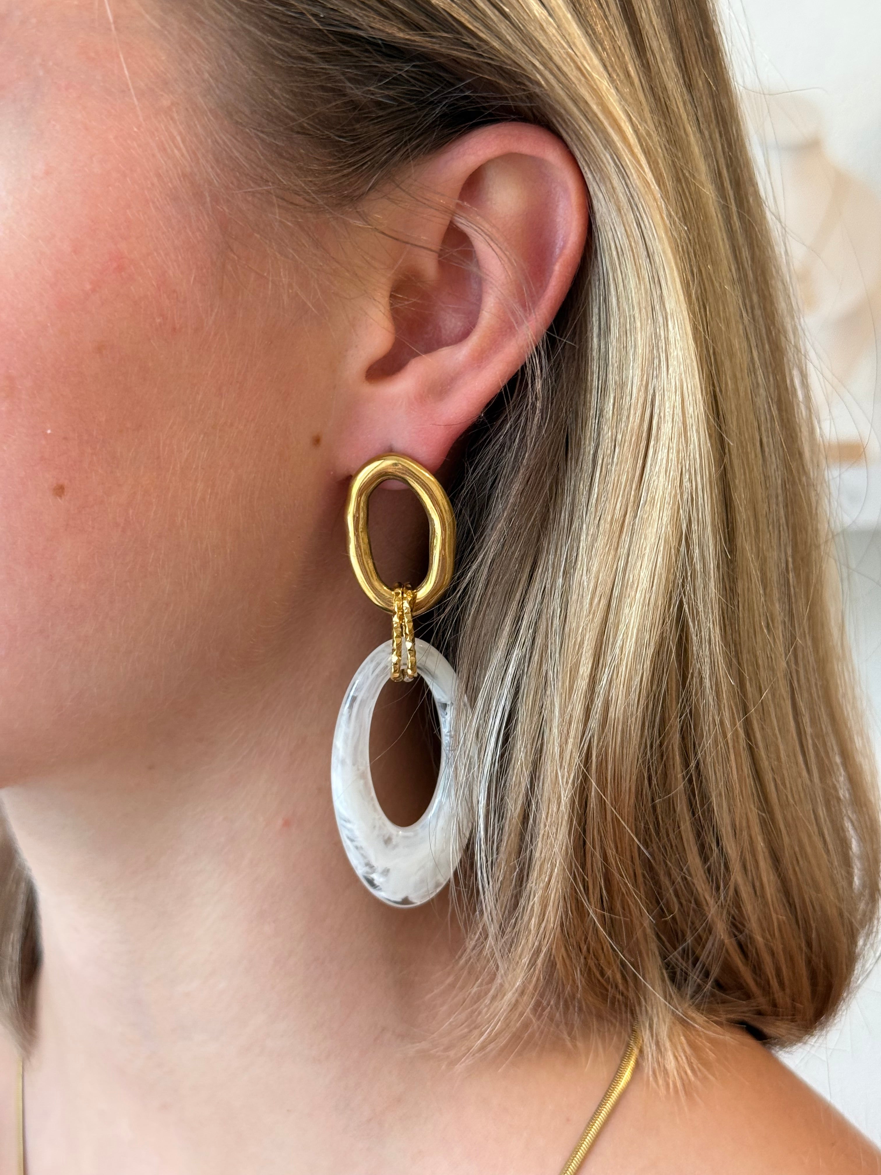 BOUCLES D'OREILLES WAPI BLANC