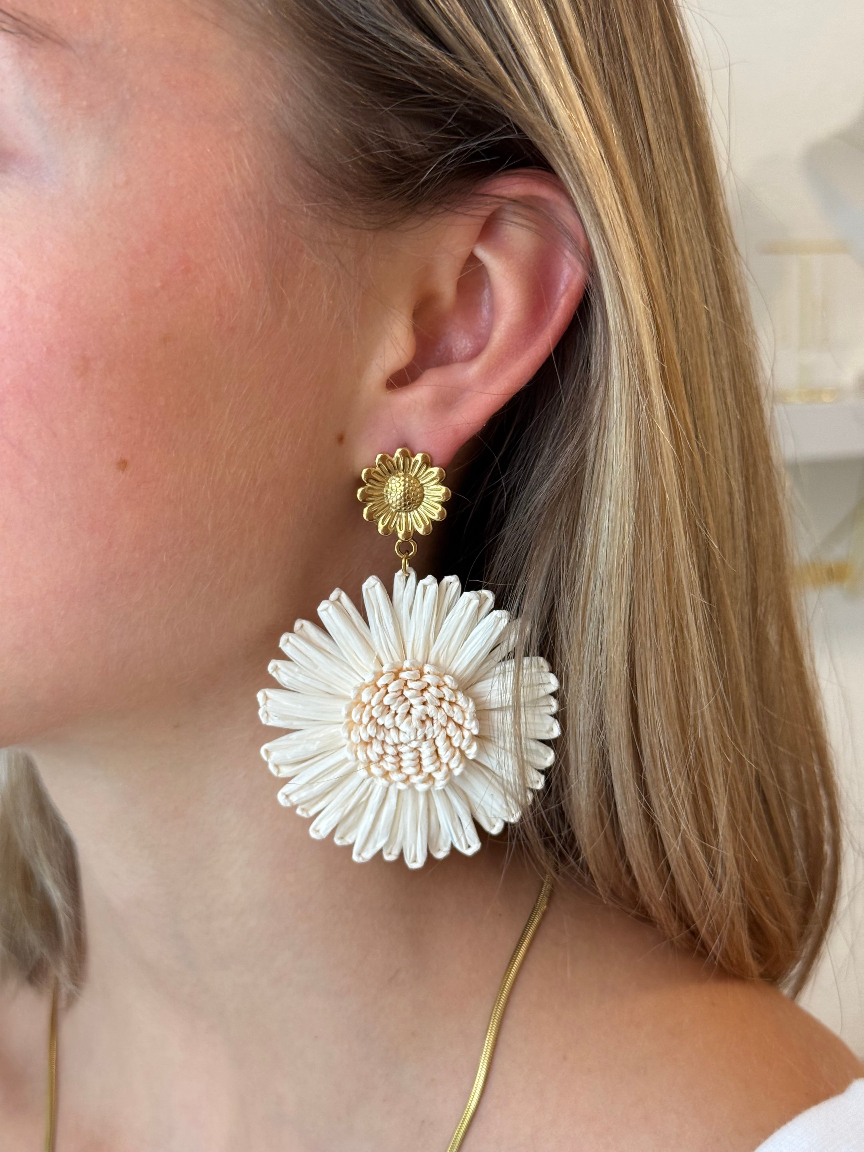 BOUCLES D'OREILLES ROSALIE BEIGE