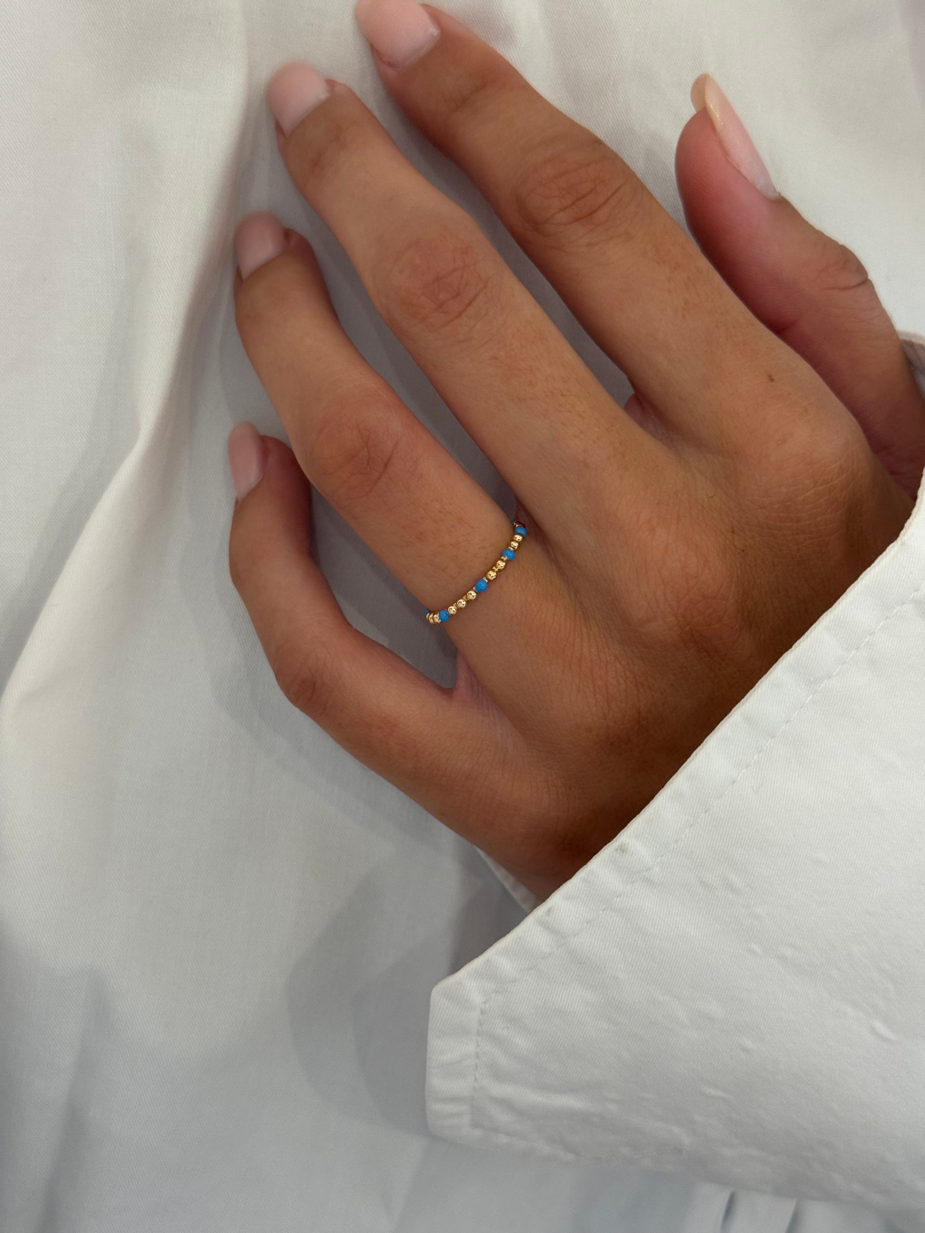 BAGUE MAÉ BLEU