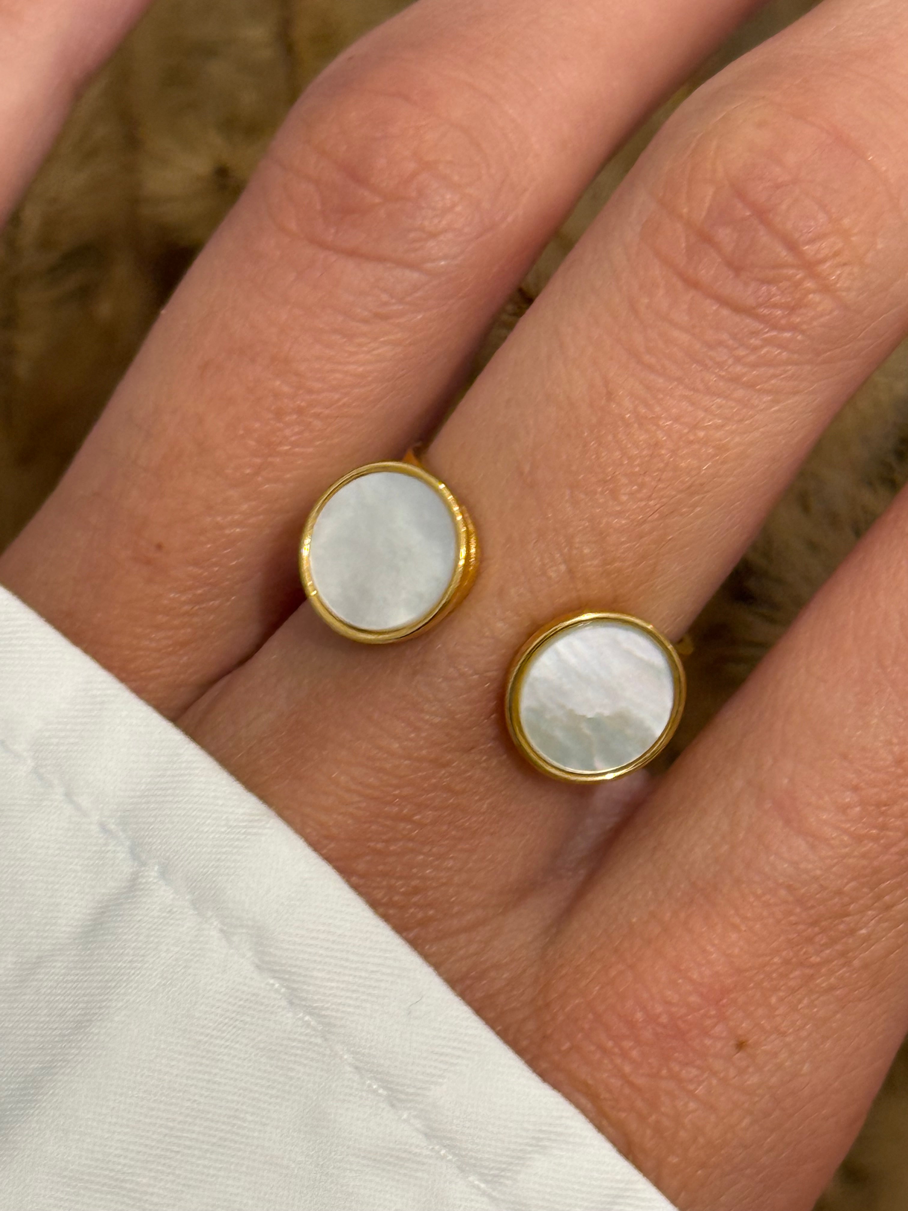 BAGUE AMAROK PIERRE DE NACRE