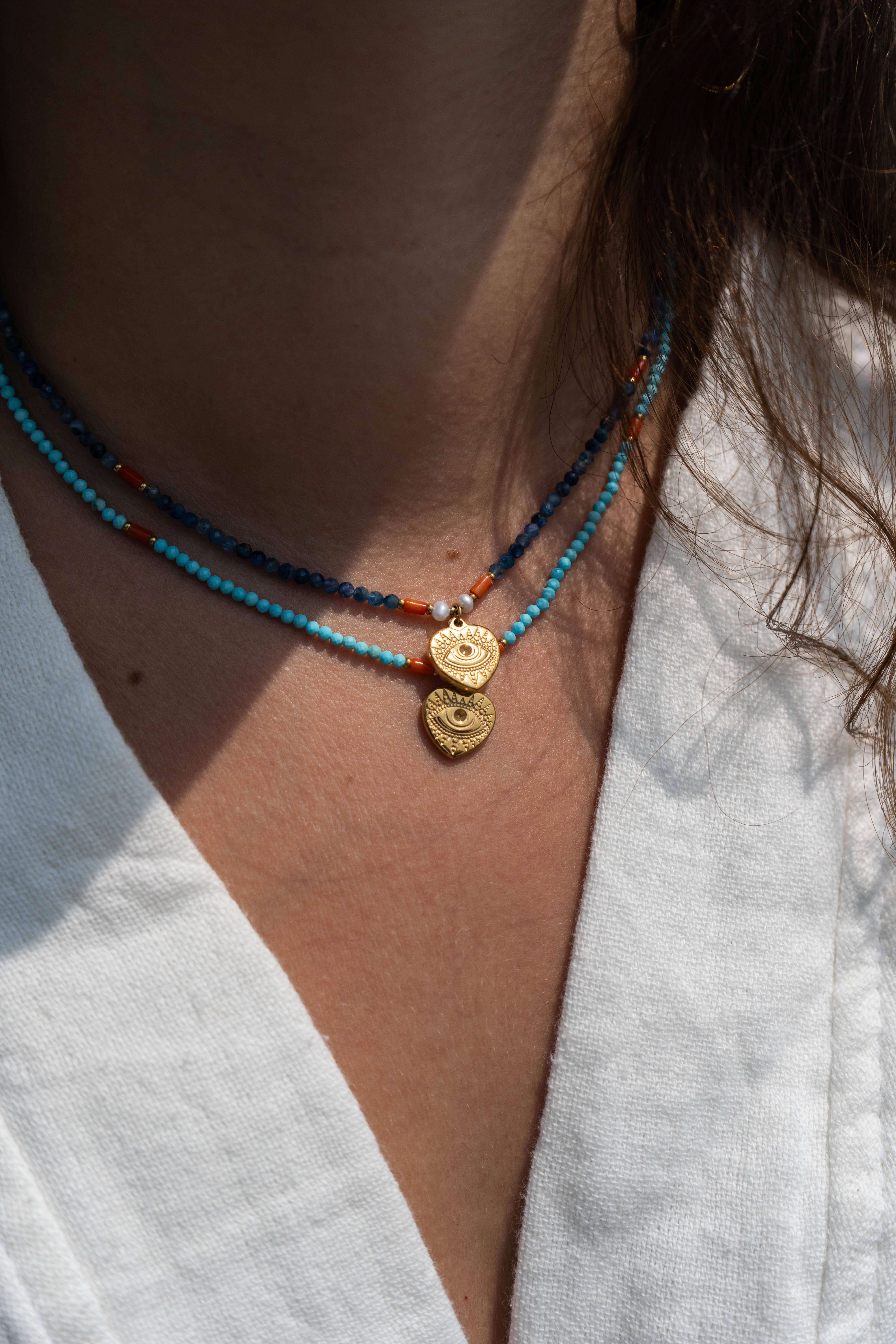 COLLIER TATIANA BLEU FONCÉ