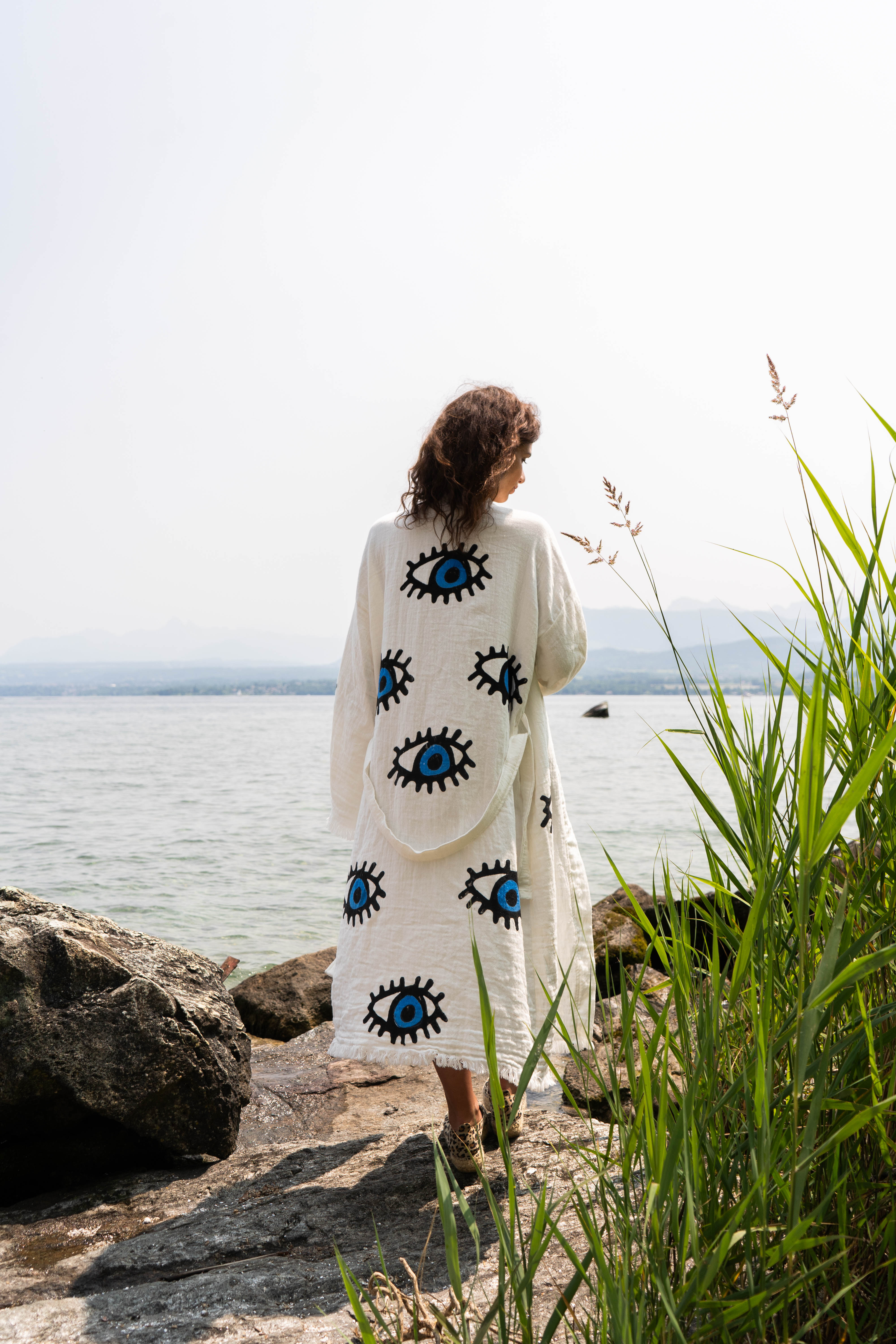 KIMONO LONG BLEU