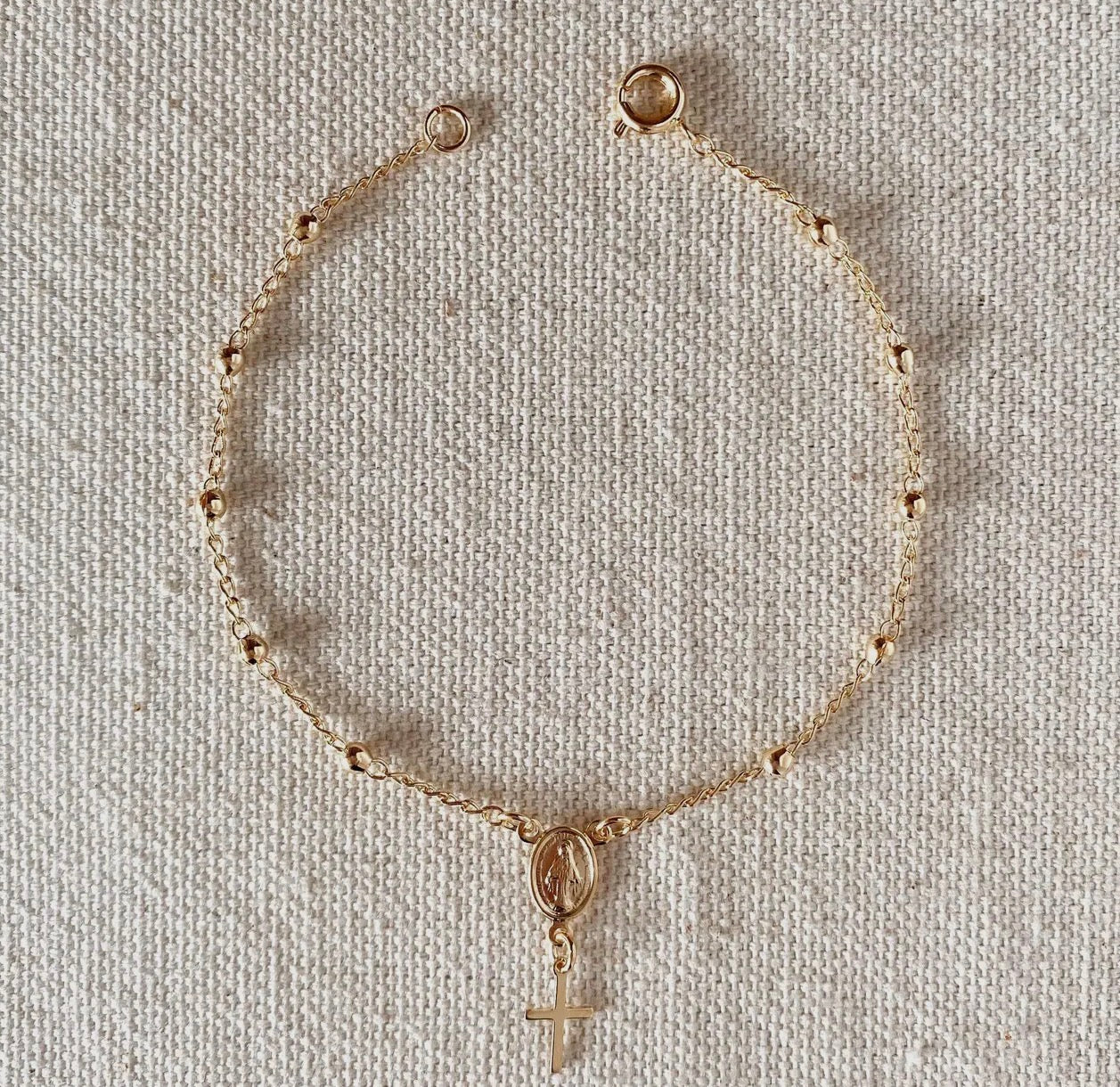 BRACELET CHAPELET DORÉ