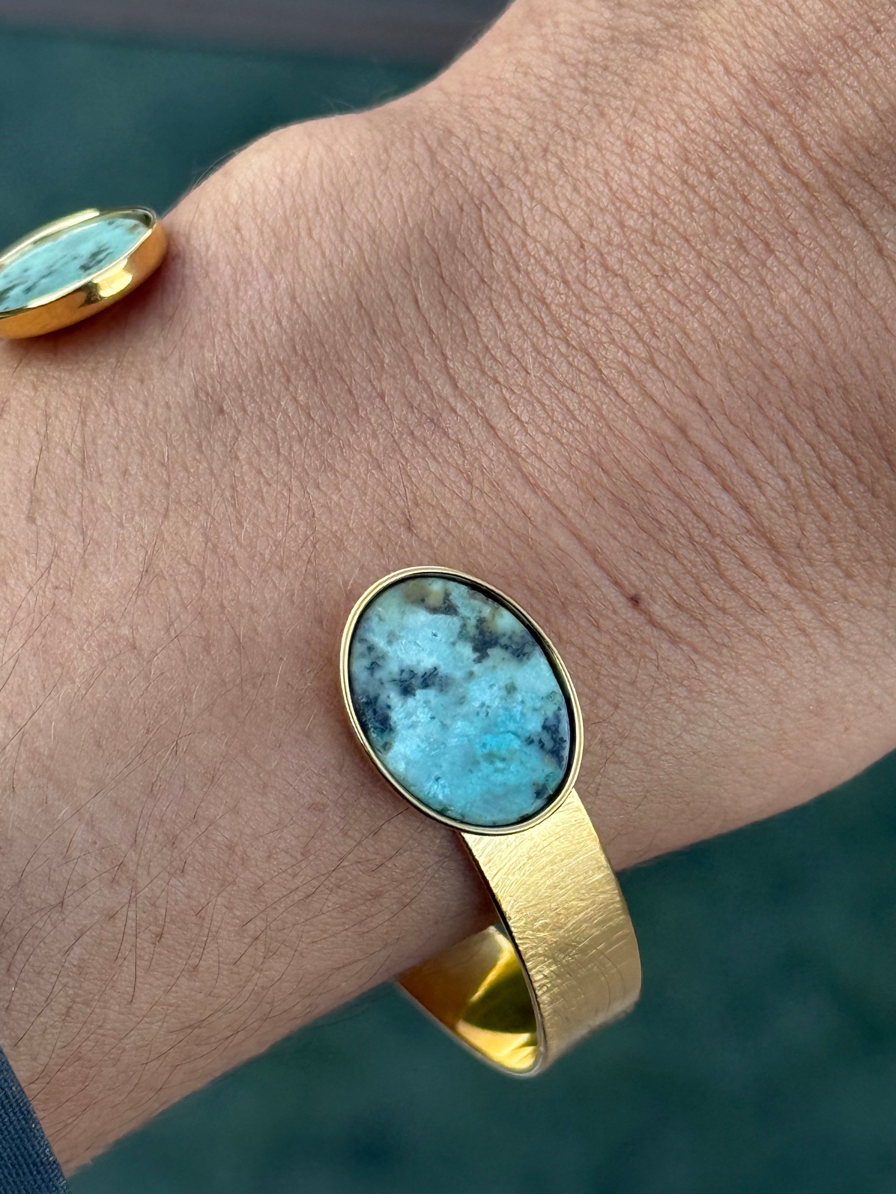 BRACELET JONC AMAROK TURQUOISE AFRICAINE