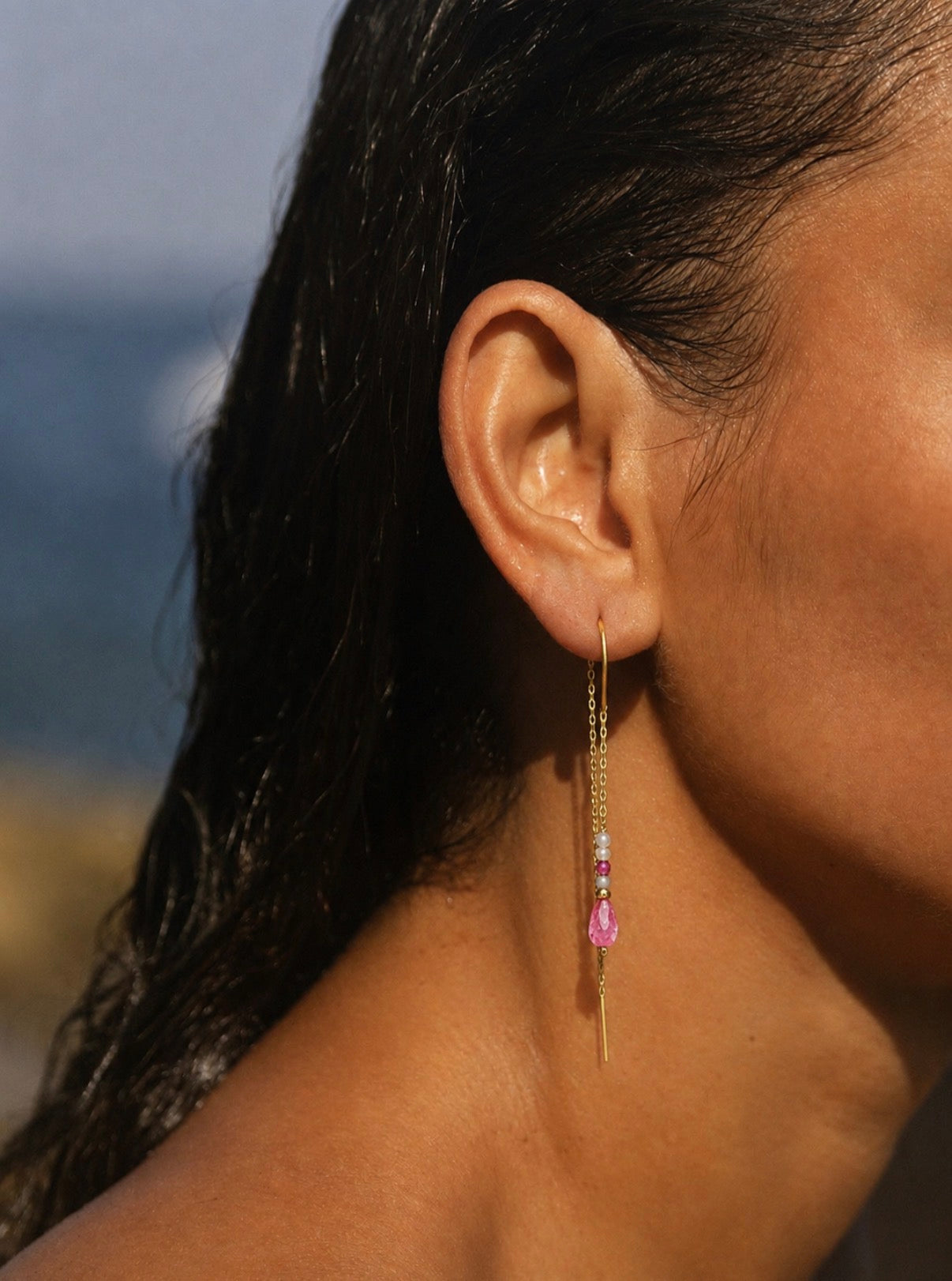 BOUCLES D'OREILLES VINCENSA ROSE