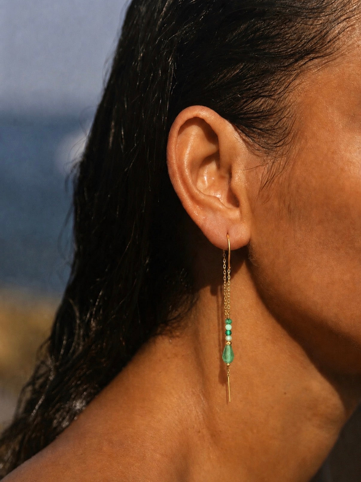 BOUCLES D'OREILLES VINCENSA VERTES
